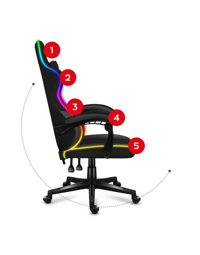 EAN 5903796013160 - Huzaro FORCE 4.4 RGB Silla para videojuegos de PC Asiento (de seguridad) de butaca Negro imagen 11