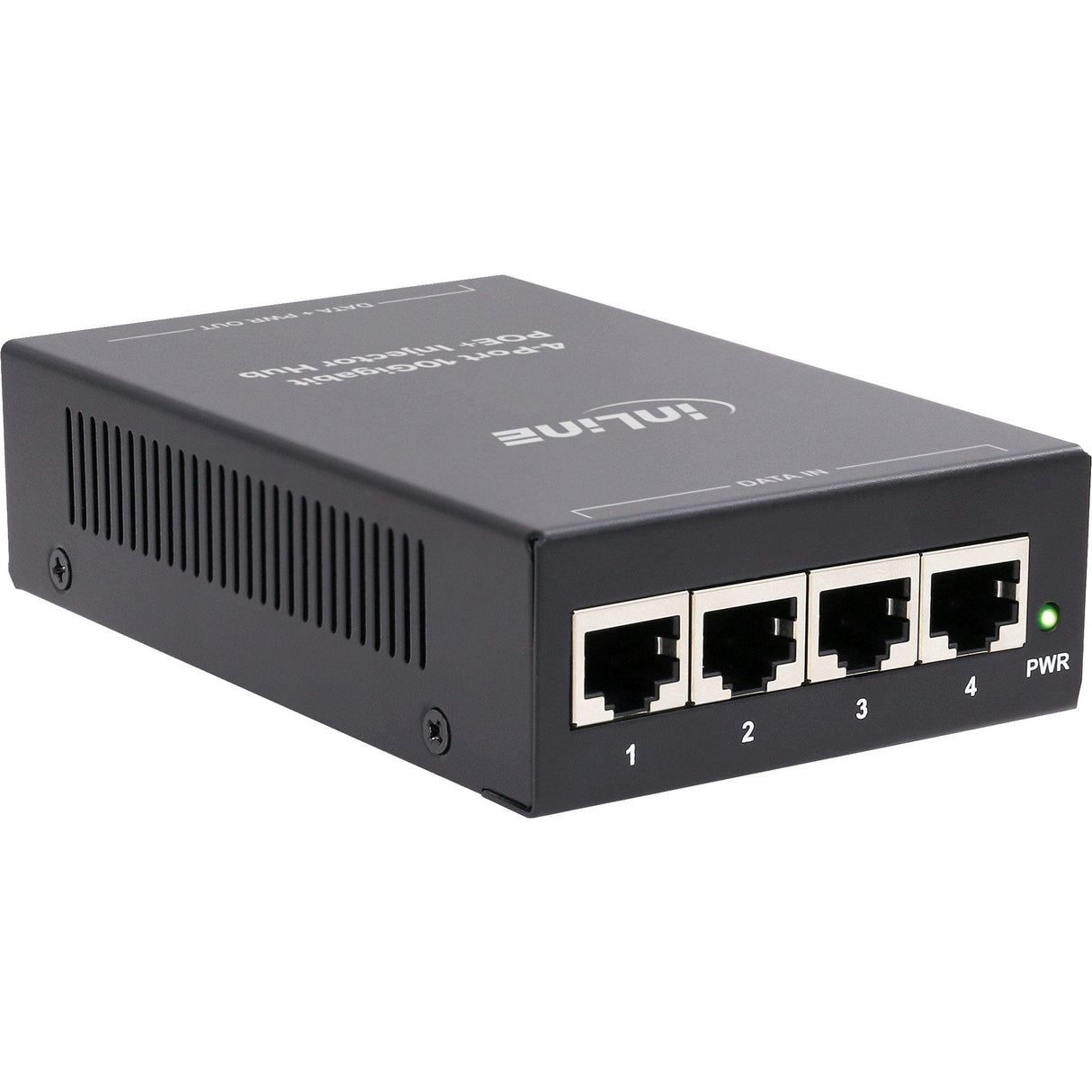 Inyector Y Hub Poe+ De 10 Gigabit Con 4 Puertos (4x Poe+), 10 Gb/S, 65w Carcasa Metálica Y Sin Ventilador. Inline®