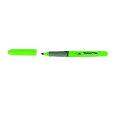 Caja De Marcadores Fluorescentes Bic Brite Liner Grip 12 Unidades Verdes