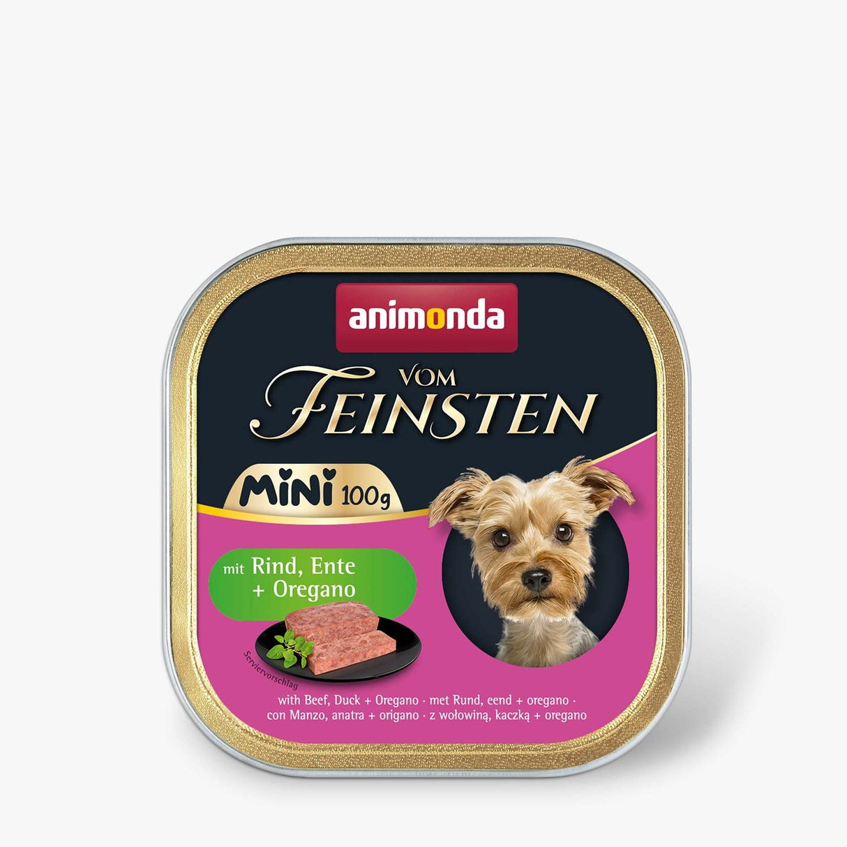 EAN 4017721823616 - animonda Vom Feinsten 4017721823616 alimento húmedo para perros Ternera, Pato, Orégano Adulto 100 g imagen 1