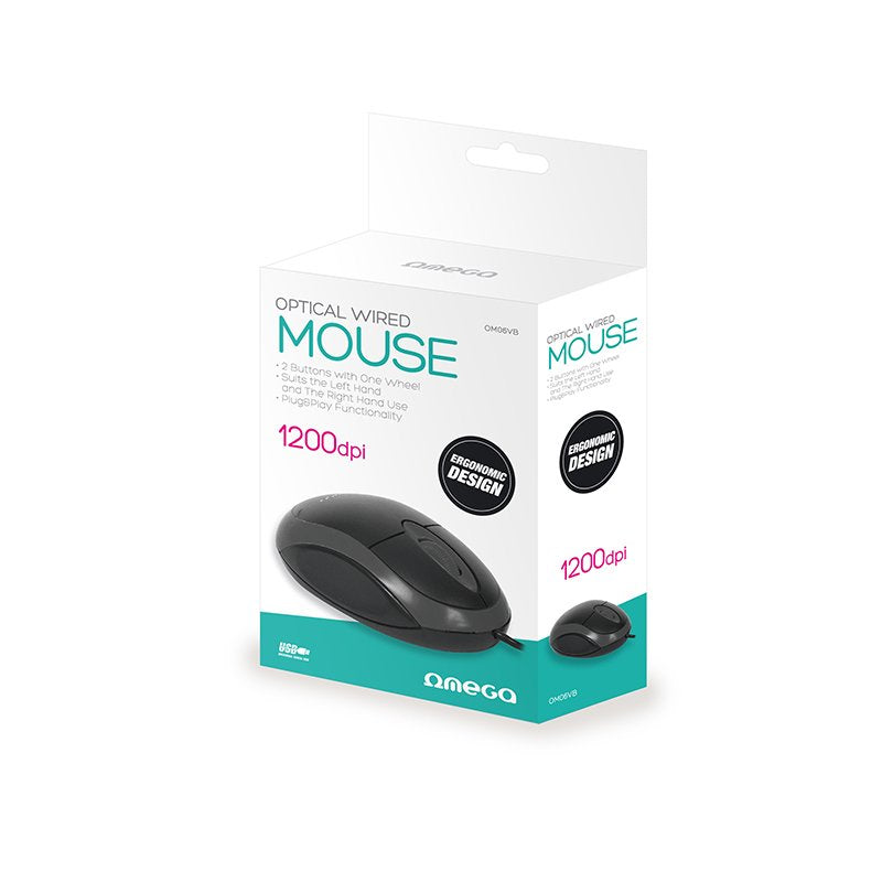 Omega Raton Optico 3d Usb 800dpi Value Line Om06vb Negro