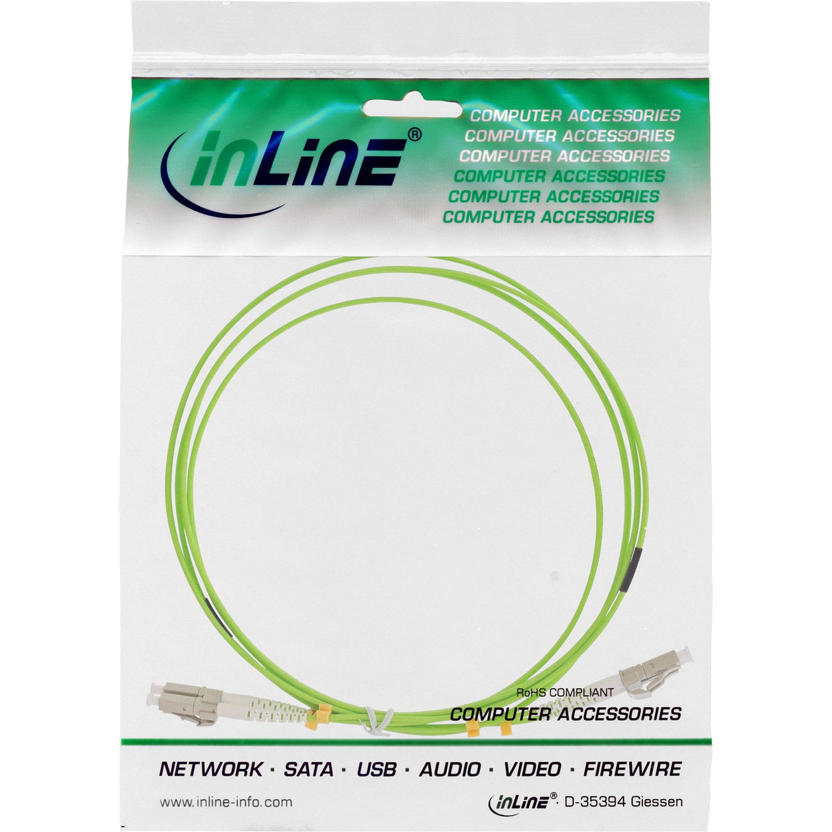 Cable Duplex De Fibra Óptica Inline Lc/Lc 50/125?M Om5 25m