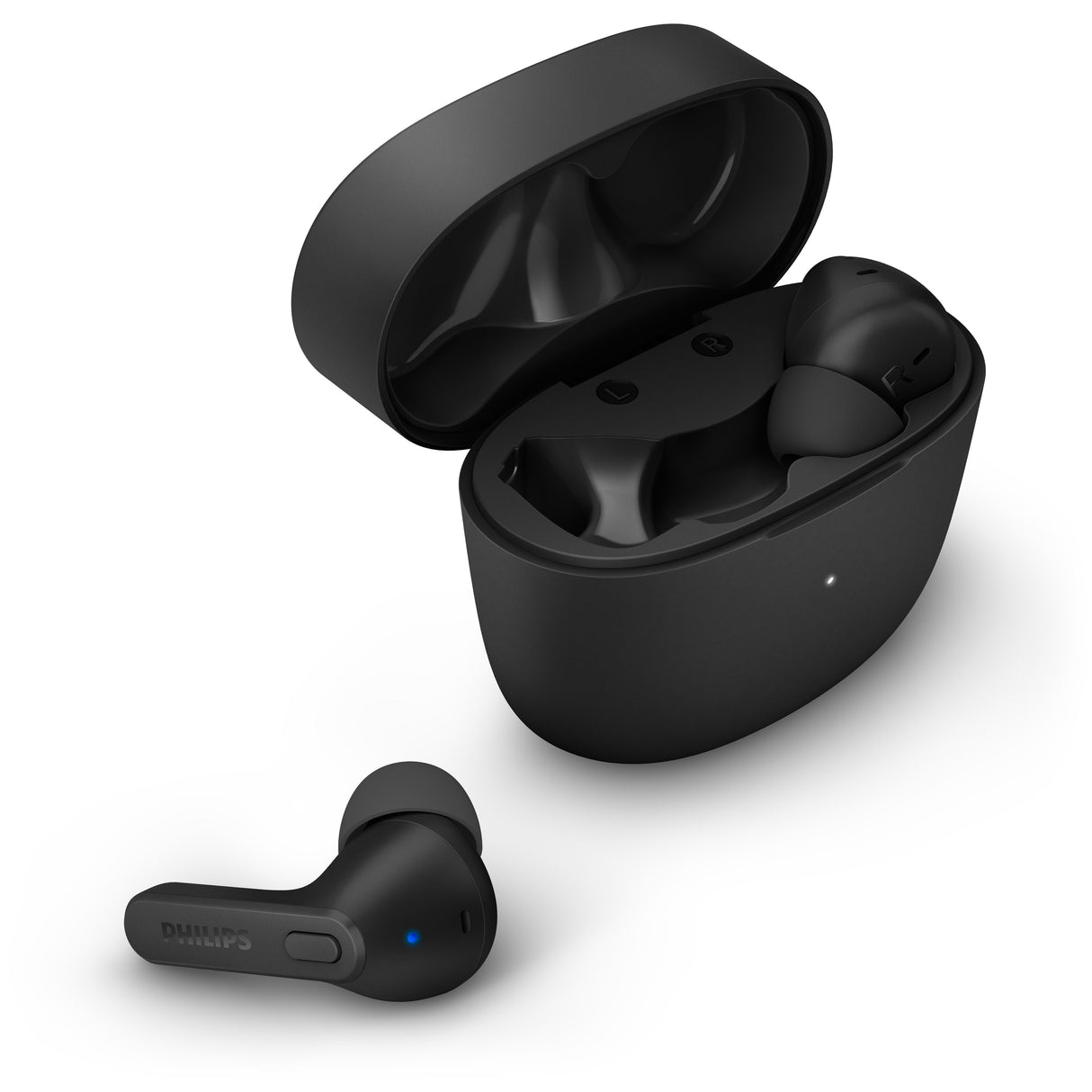 Auriculares Bluetooth Philips Tat2206 Con Estuche De Carga Autonomía 6h Negros