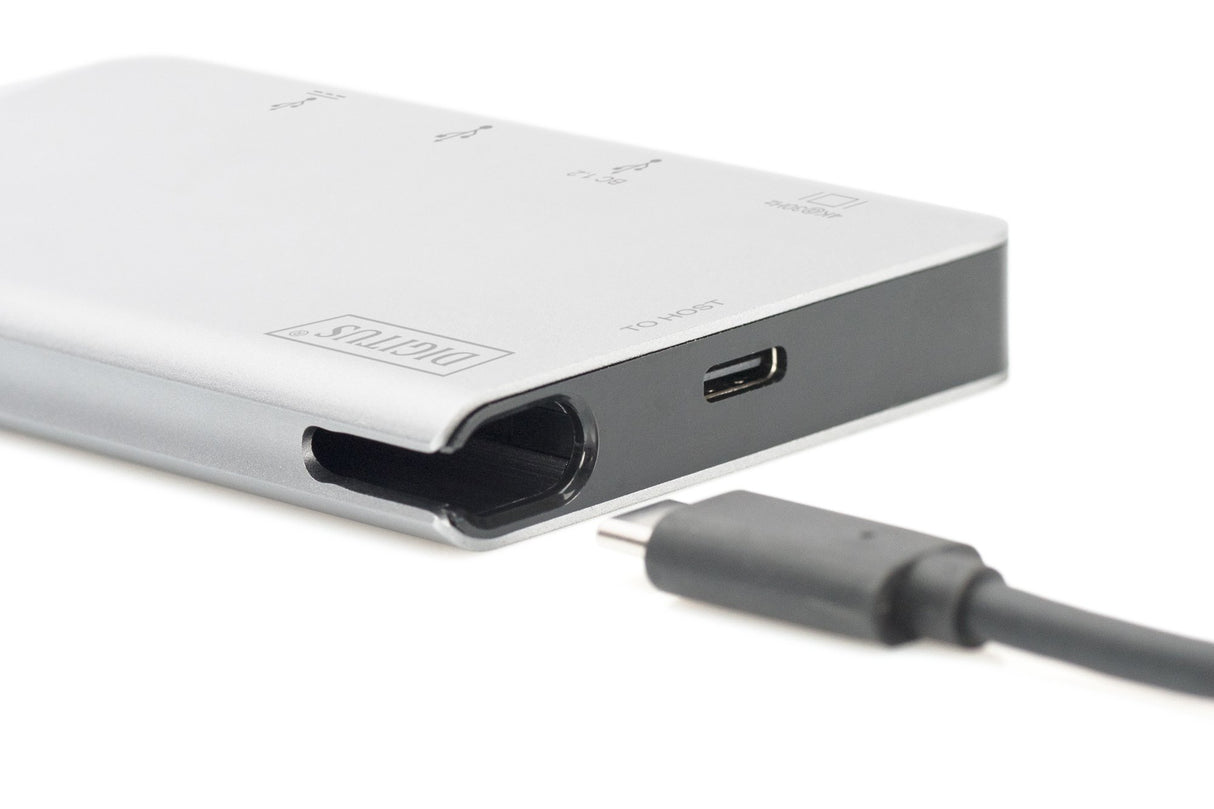 EAN 4016032450481 - Digitus DA-70867 base para portátil y replicador de puertos USB 3.2 Gen 1 (3.1 Gen 1) Type-C Plata imagen 9