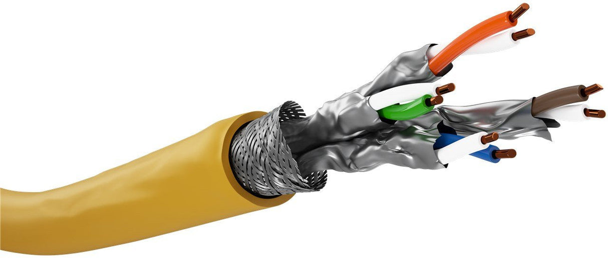 Bobina Cat 8.1 S-Ftp 25m Instalacion Amarillo Awg22/1 Dca Lszh