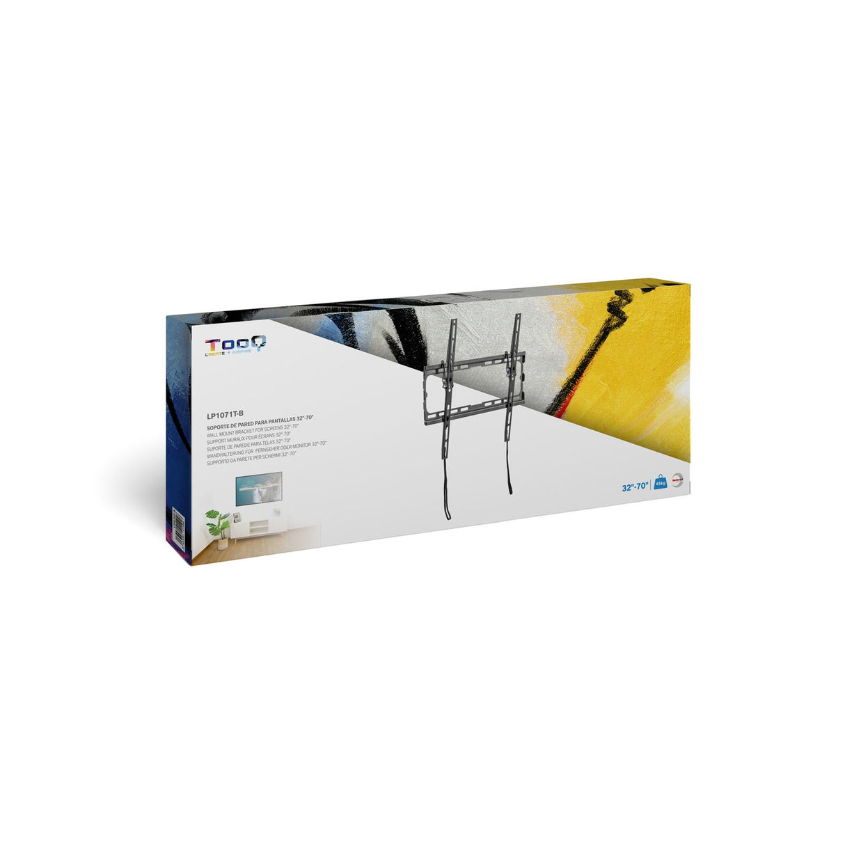 EAN 8433281011953 - TooQ LP1071T-B soporte para TV 177,8 cm (70") Negro imagen 5