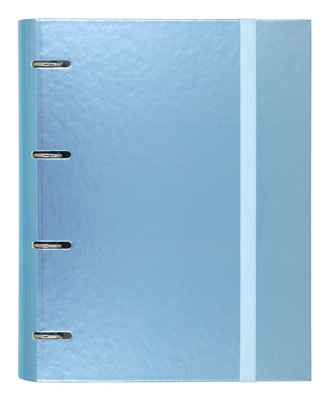 Carchivo Carpeblock Metal Carpeta Cartón Forrado Plastificado A4 Anillas Mixtas 4x35mm C/Recambio 100h 4x4 Azul