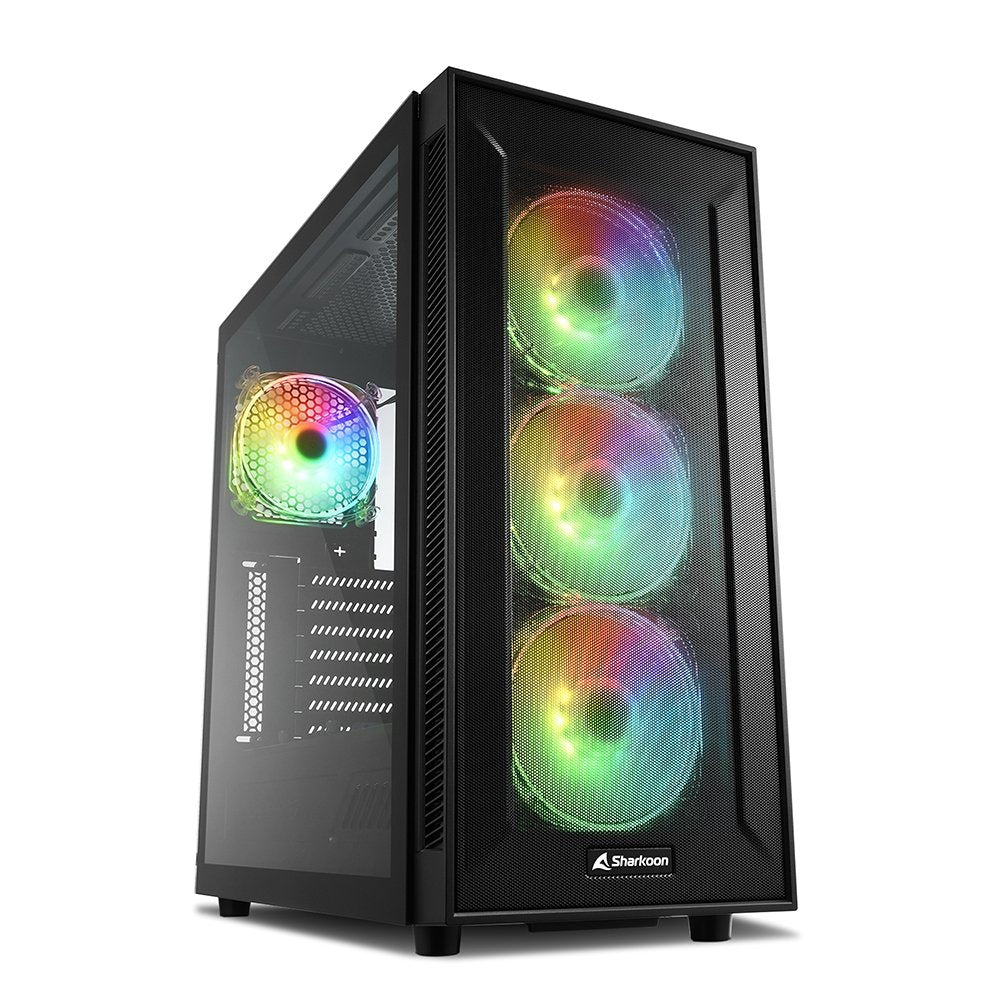 Caja Pc Sharkoon Tg6m Atx 2xusb3.0 2xusb2.0 Sin Fuente Rgb