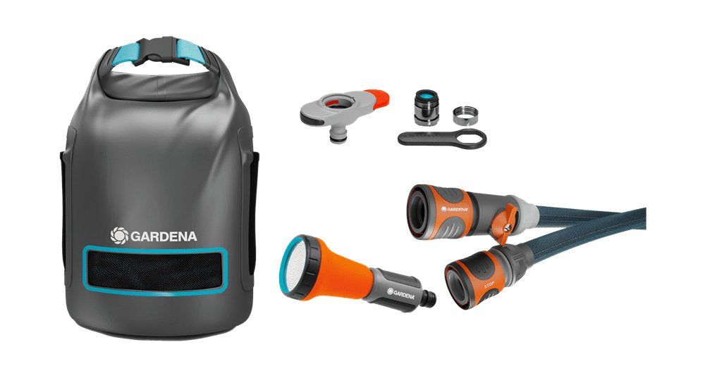 Manguera Textil Gardena Liano Xtreme 1/2", Juego 10m + Adaptador