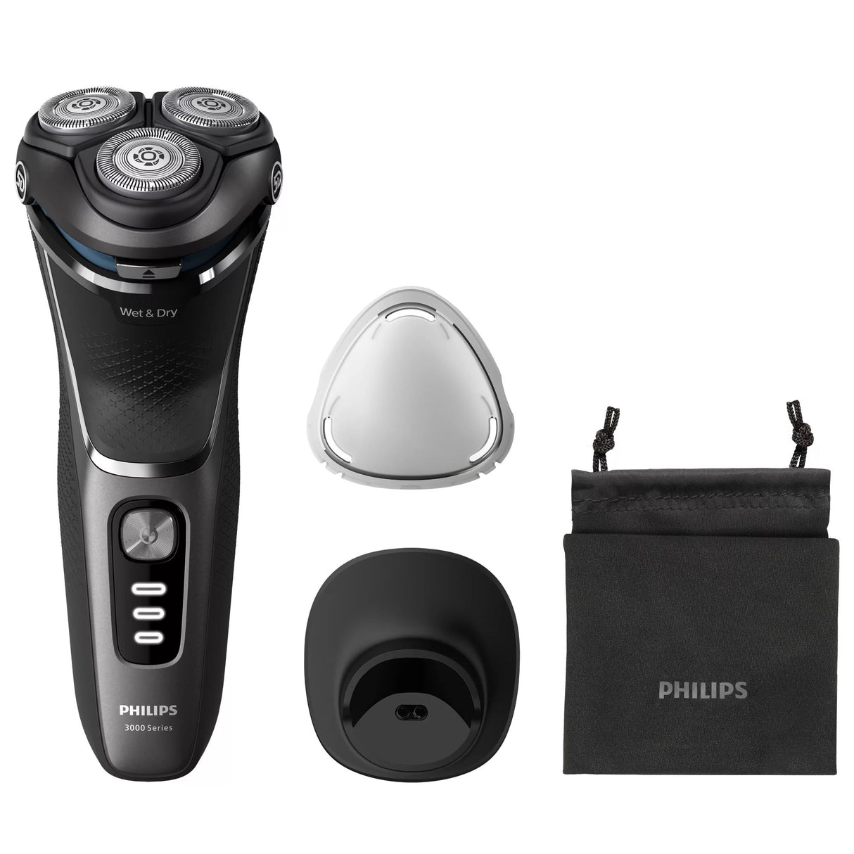 EAN 8720689018630 - Philips S3343/13 afeitadora Máquina de afeitar de rotación Recortadora Negro, Cromo imagen 1