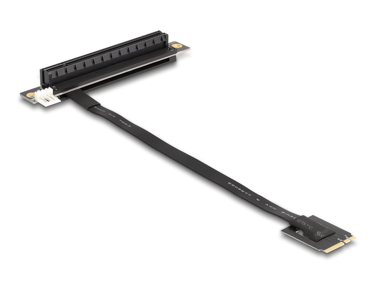 Delock 64220 Adaptador M.2 Clave A+E A Pcie X16 Nvme En Ángulo Con Cable De 20 Cm