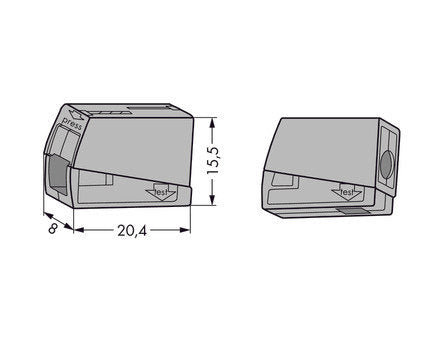Wago 224-101 Bloque De Terminales 1p Gris