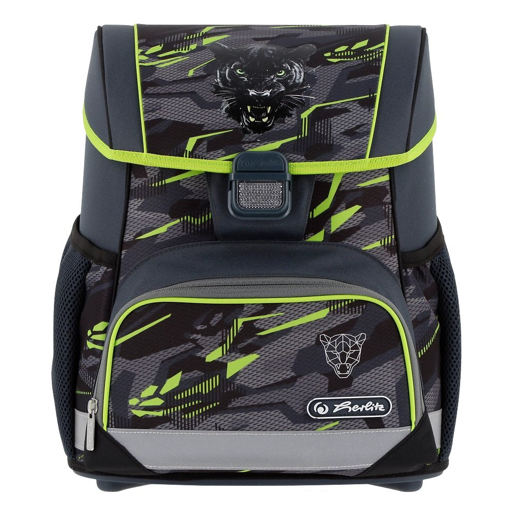 Herlitz Juego De Mochilas Escolares De 4 Piezas, 17 L, Ergonómica,Gris, Verde