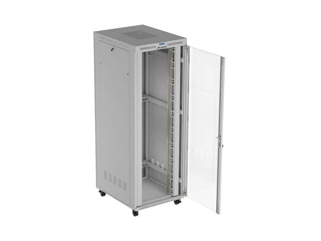 Szafa Instalacyjna Rack Stojaca 47u 800x1000 Szara Drzwi Przeszkolne Lcd ( Flat Pack) V2