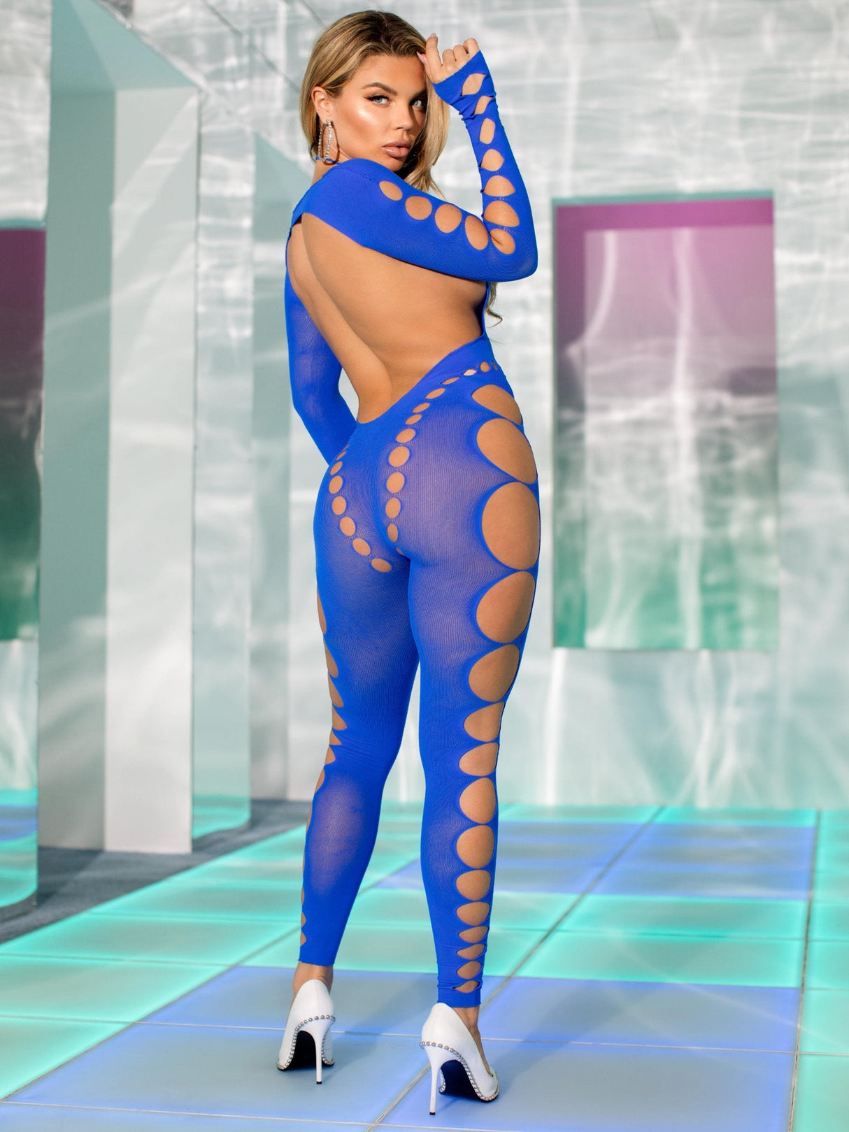 Leg Avenue - Bodystocking Tobillo Reckless Azul