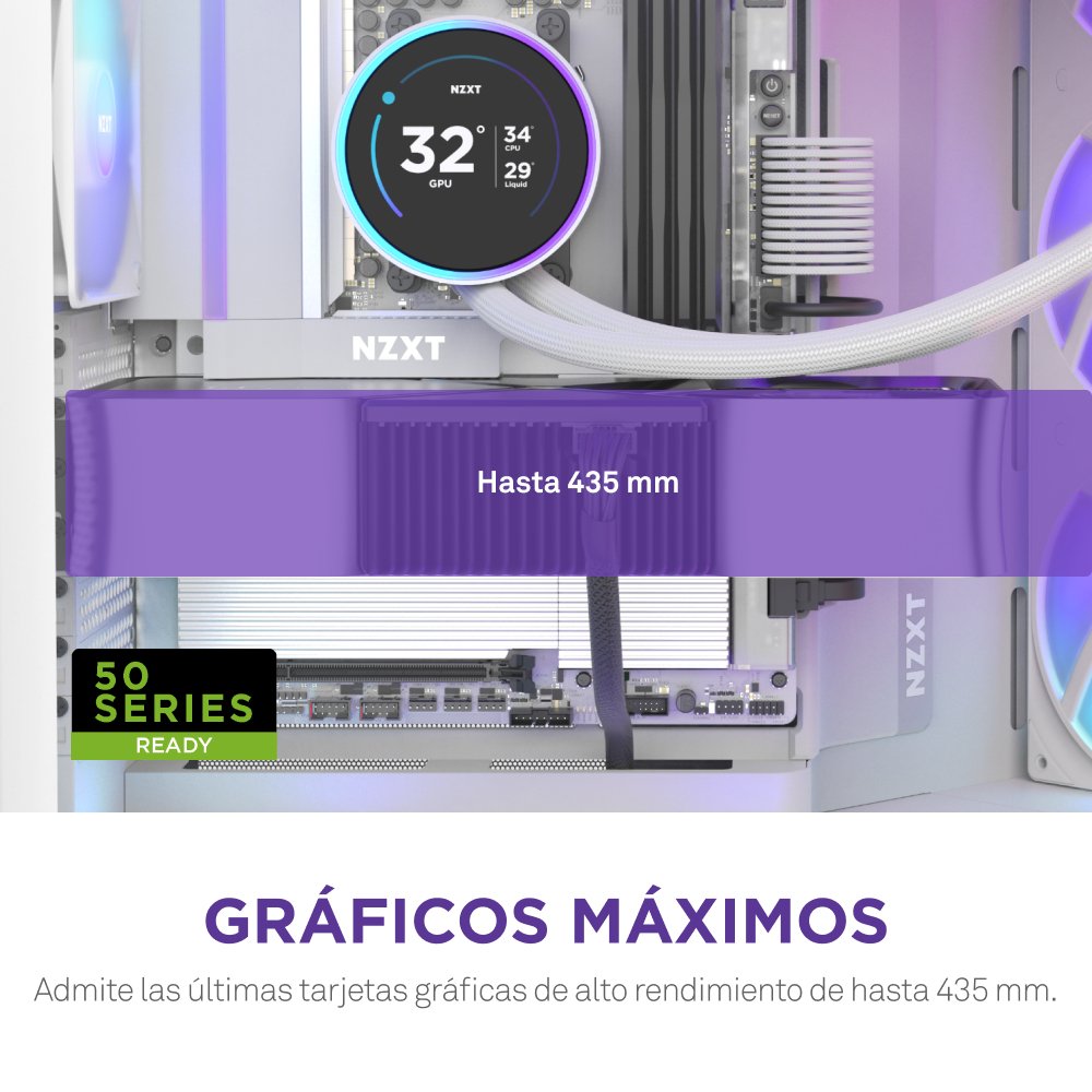 EAN 5056547207650 - NZXT H9 Flow RGB Midi Tower Blanco imagen 5