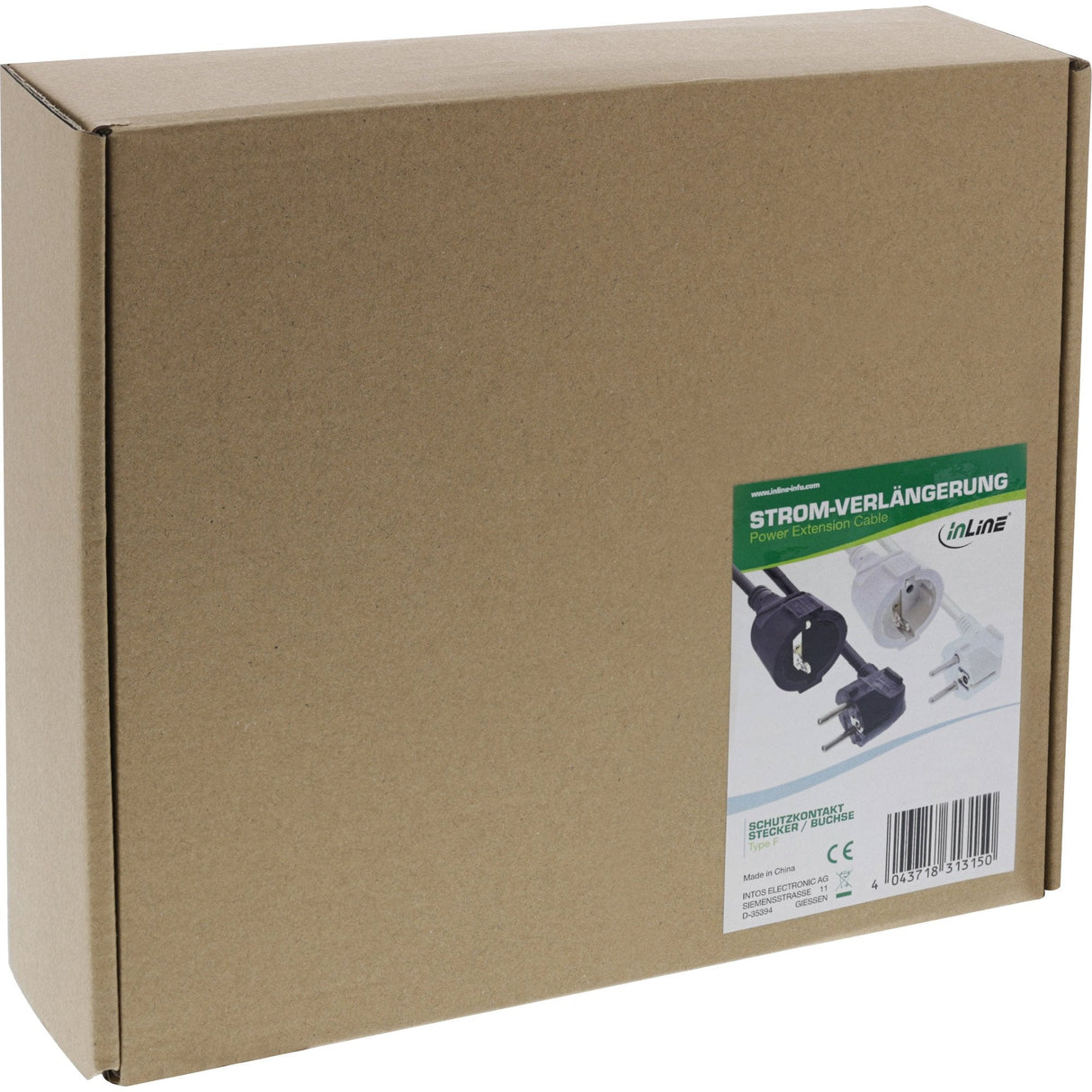 Inline® Power Cable De Extensión Angeld Type F White 15m