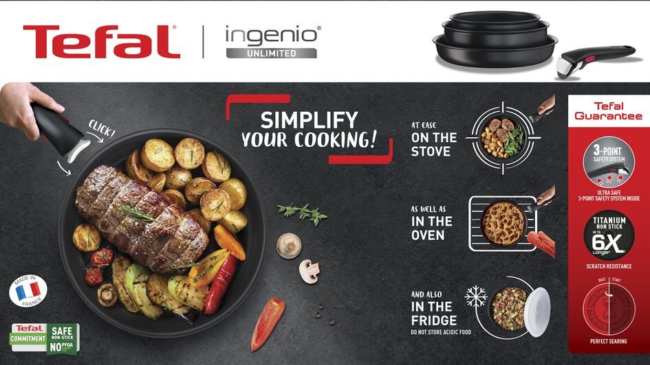 Sartén Wok Tefal Ingenio Unlimited 26 Cm L7637732