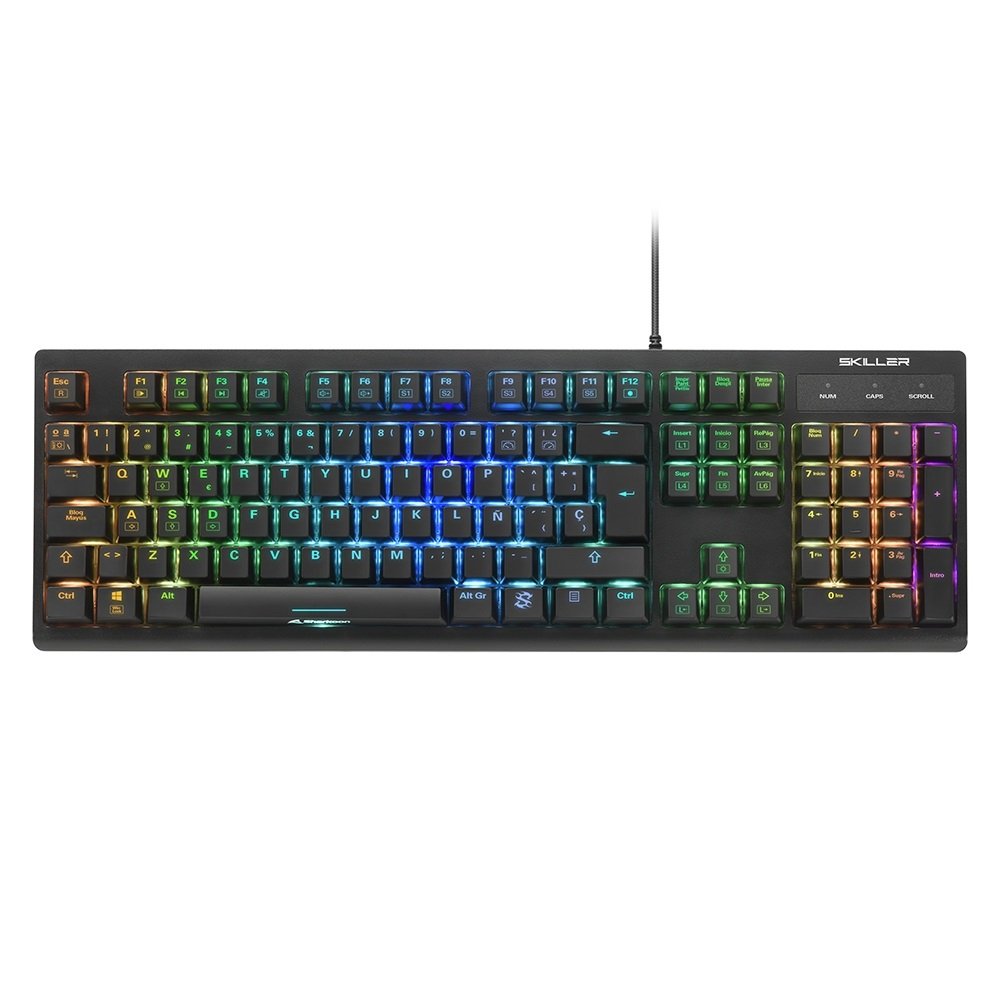 Teclado Portugues Gaming Sharkoon Shark Skiller Sgk30 Blue