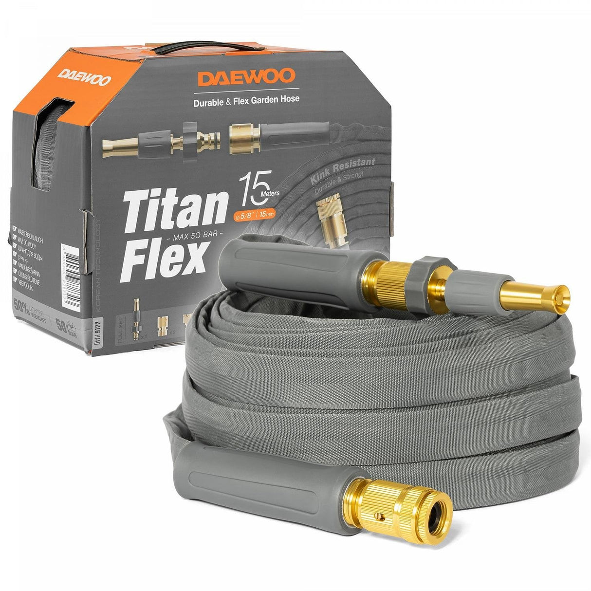 Hose Watering Titanflex 15m/5/8" Dwh 9122 Daewoo