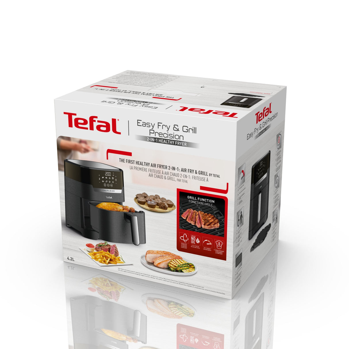 Tefal Easy Fry & Grill Ey505815 Freidora Sencillo 4,2 L Independiente 1550 W Freidora De Aire Caliente Negro
