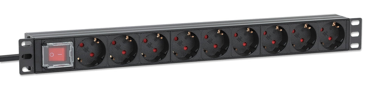 EAN 0766623715133 - Intellinet 715133 unidad de distribución de energía (PDU) 9 salidas AC 1U Negro imagen 2