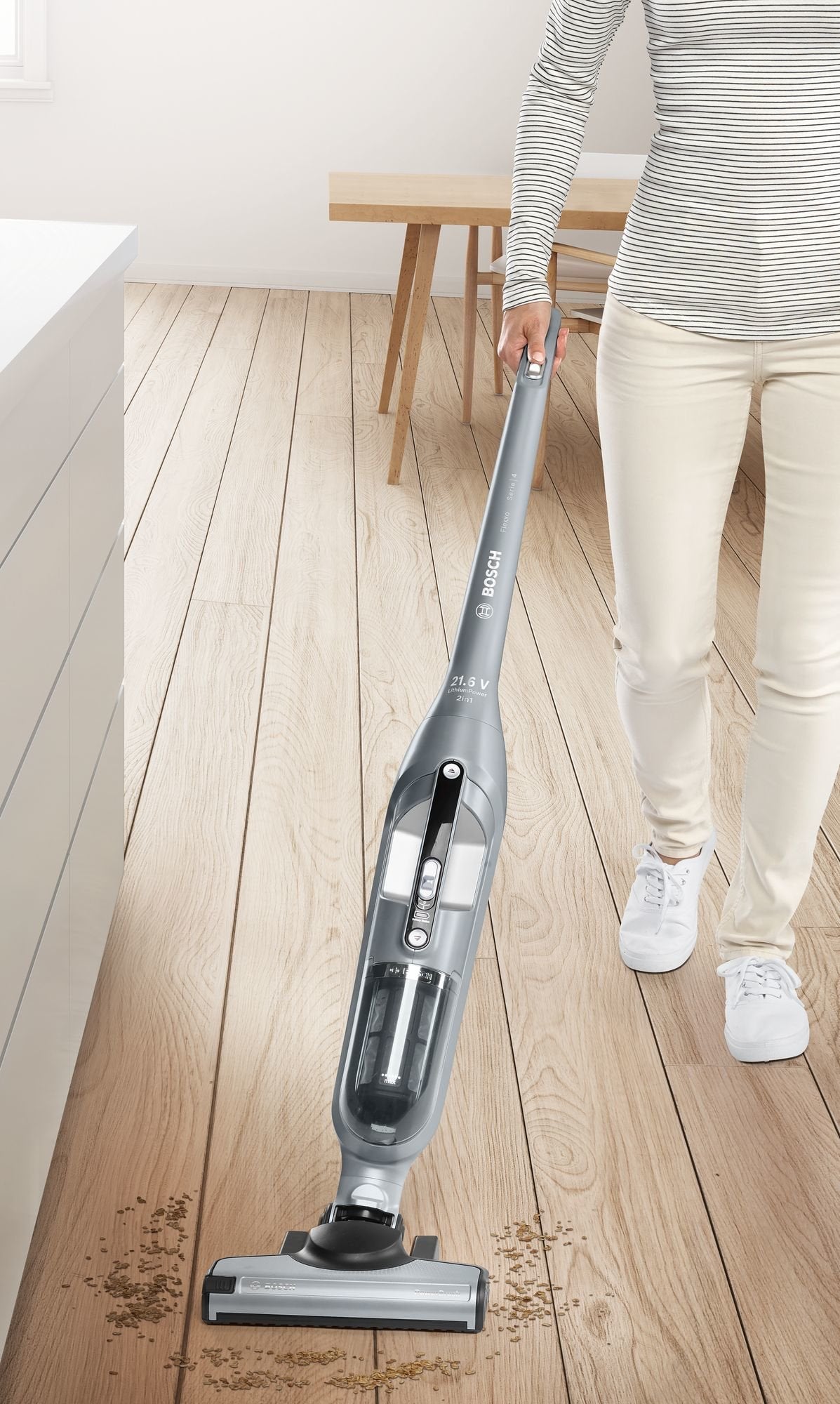 Aspirador Escoba Con Batería Bosch Bch3p210 21.6v Autonomía 50 Min