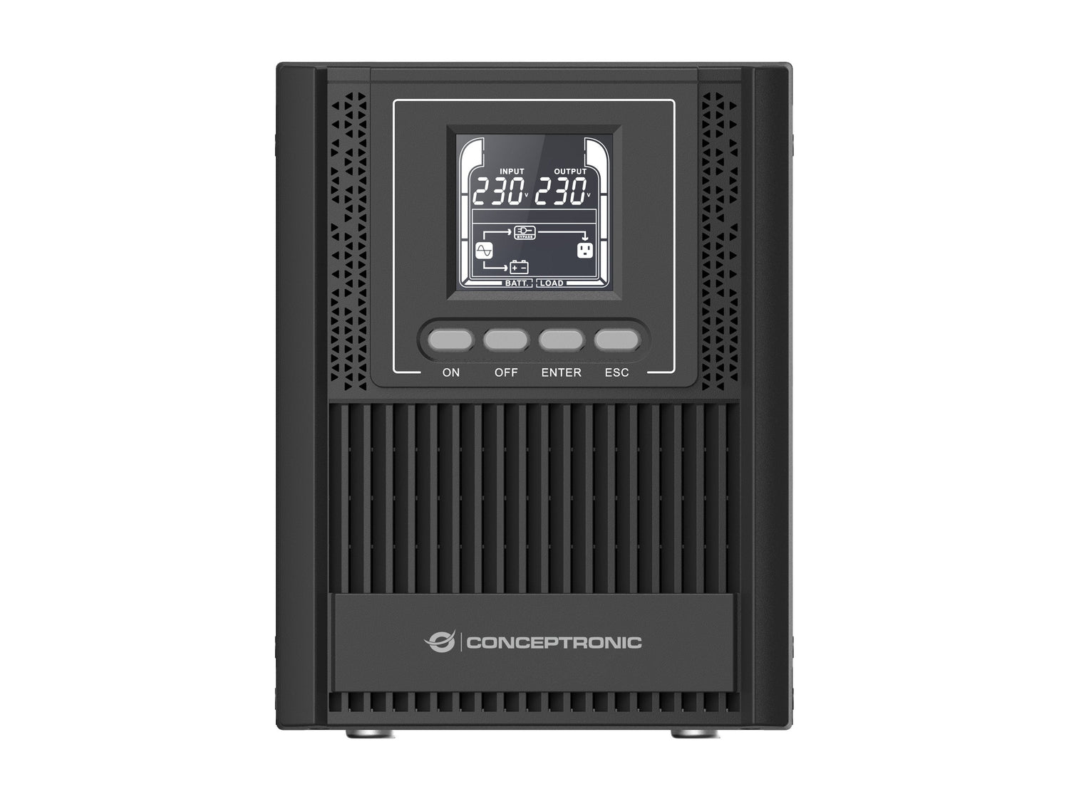 Conceptronic Zeus52es1k Sistema De Alimentación Ininterrumpida (Ups) Doble Conversión (En Línea) 1 Kva 900 W 3 Salidas Ac