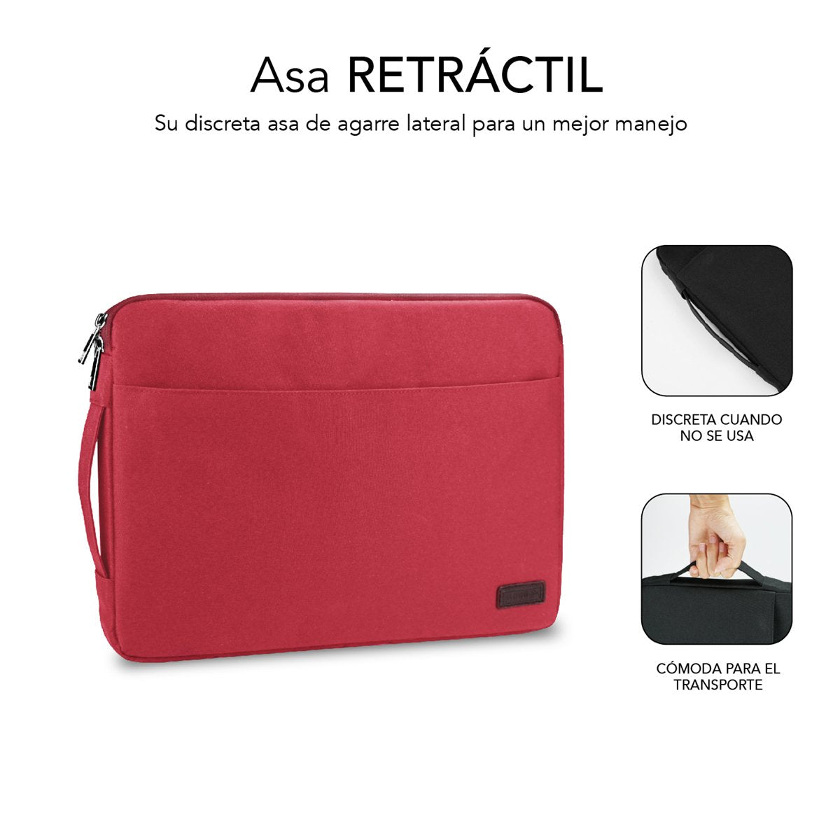 Funda Subblim Urban Laptop Sleeve Para Portátiles Hasta 15.6'/ Rojo