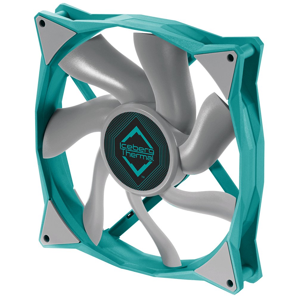 EAN 1230000071062 - Iceberg Thermal IceGALE Carcasa del ordenador Ventilador 14 cm Verde azulado 1 pieza(s) imagen 2