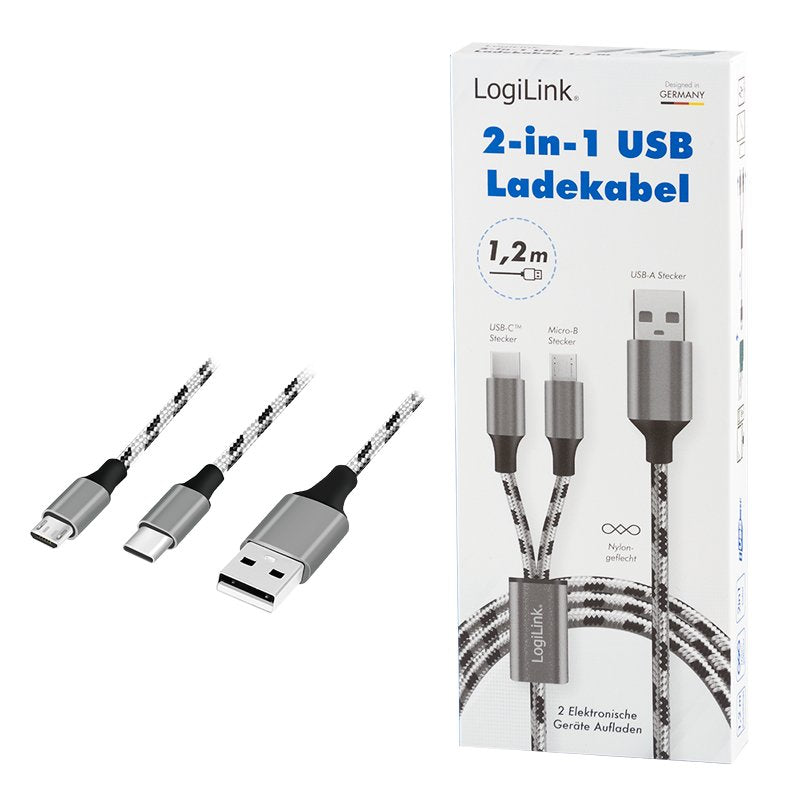 EAN 4052792071764 - LogiLink CU0202 cable USB USB 2.0 1,2 m USB A USB C/Micro-USB A Gris imagen 9