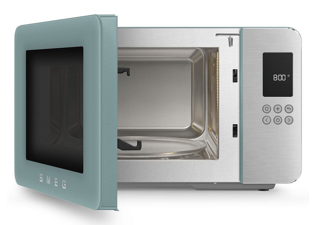 Microondas Smeg Con Grill Moc01egmeu, 4 Funciones, 1900w, Verde Esmeralda Mate