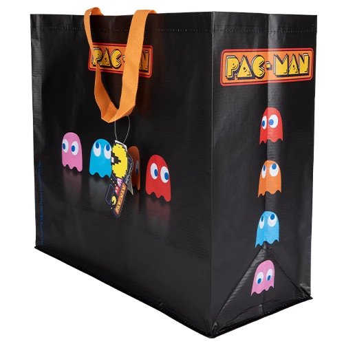 Shopping Bag Konix Pacman Black Reutilizable