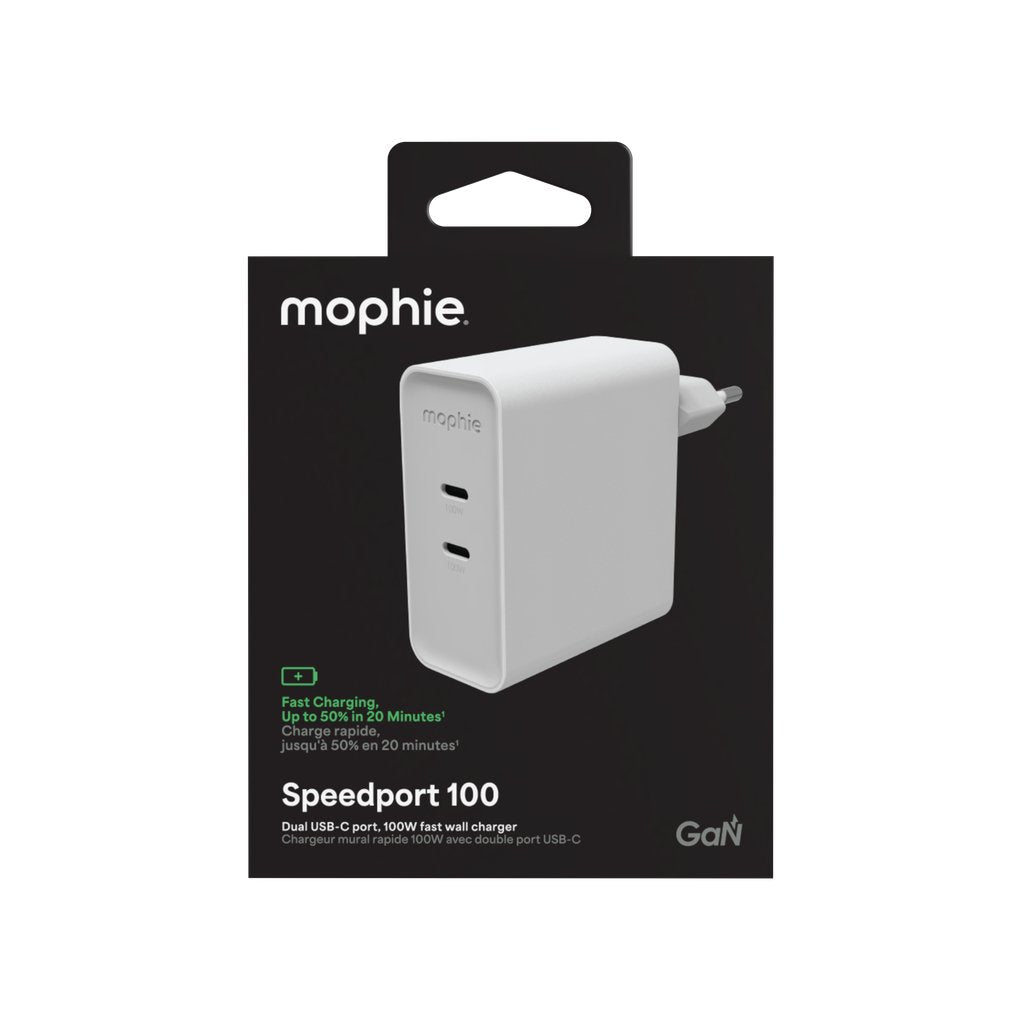 Zagg Mophie Fuente De Alimentación Gan 100w 2x Usbc 2026 Wei