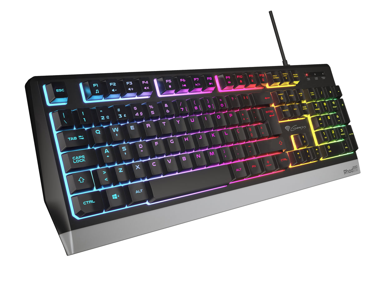 Teclado Portugues Gaming Genesis Rhod 300 Rgb Retroiluminado