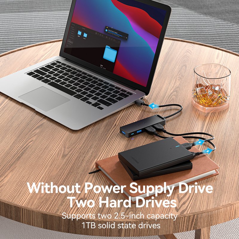 EAN 6922794746633 - Vention CHLBD hub de interfaz USB 3.2 Gen 1 (3.1 Gen 1) Type-A 5000 Mbit/s Negro imagen 13