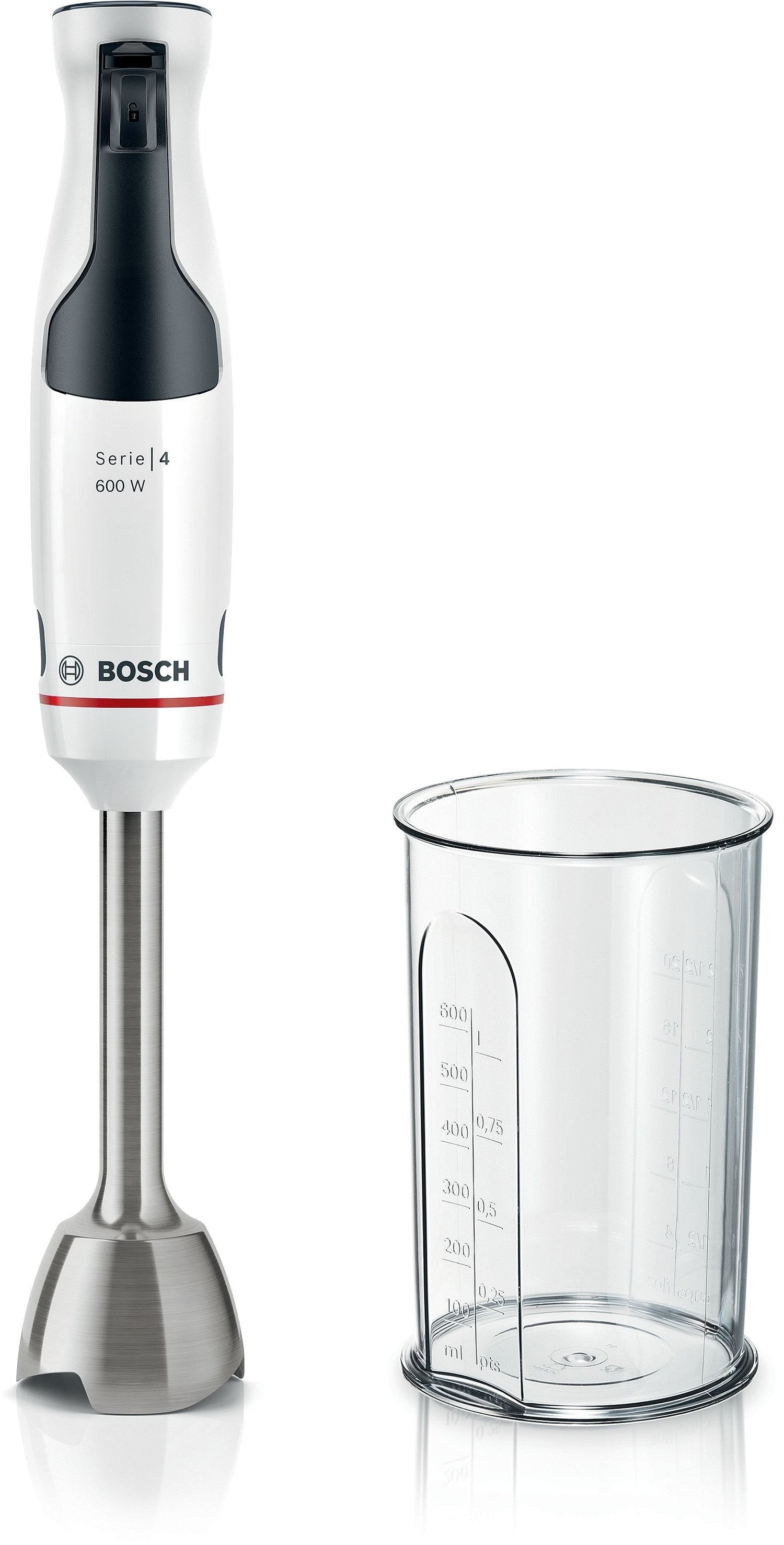 Batidora De Mano Bosch Msm4w210  Ergomaster, 600 W, Blanco