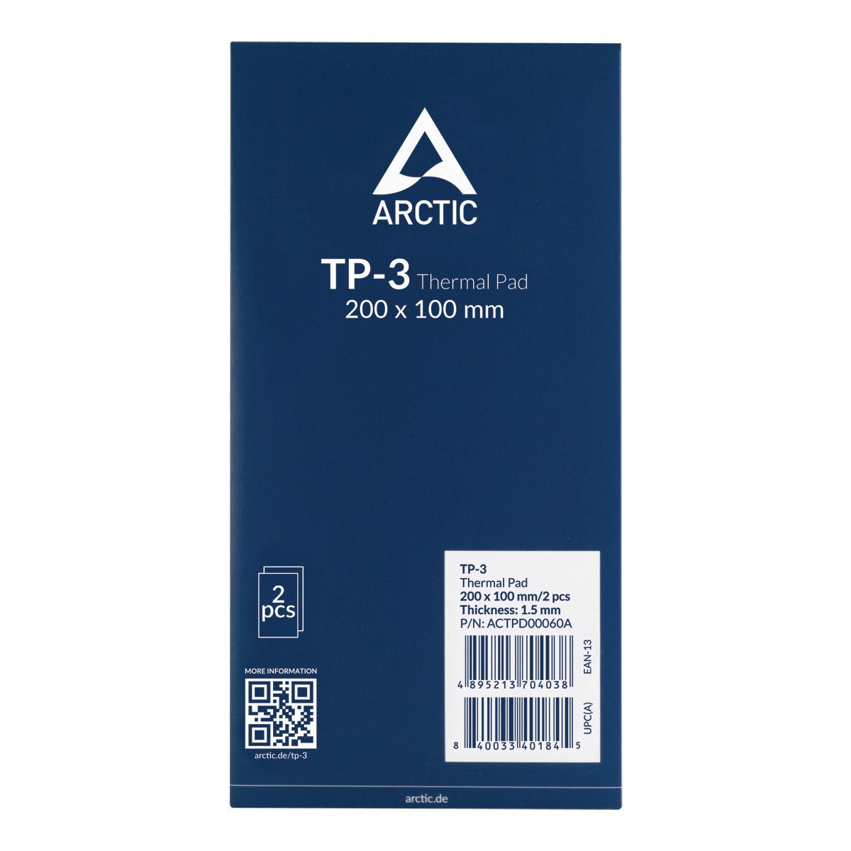 Arctic Thermal Pad Tp-3 200x100mm, T:1.5mm, Pack De 2pcs