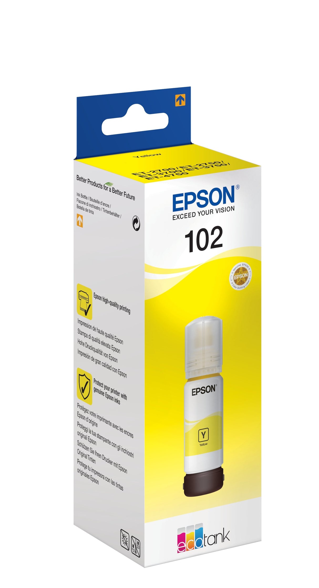Botella Original Epson 102 Amarillo - C13t03r440 Ml-70