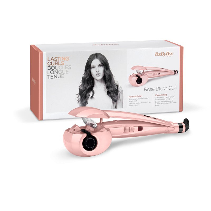 Rizador Automático Babyliss 2664pre - 2 Temperaturas - Dirección Alternante Del Rizo - Indicador De Calentamiento - Rose Blush Curl