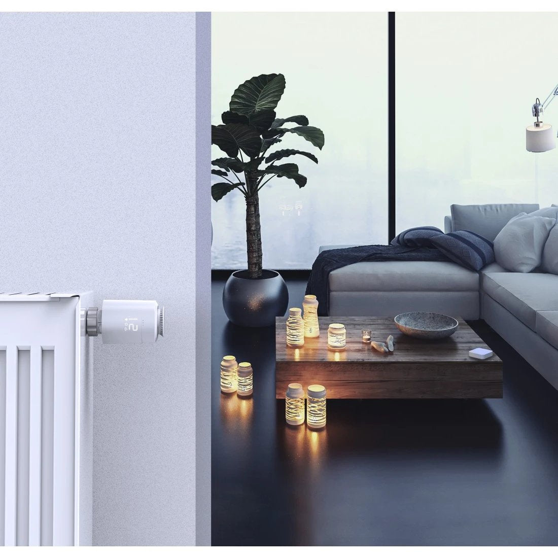 Hama Control Intel. Calefacción Por Wifi, 2 Therm. Inteligentes + Base