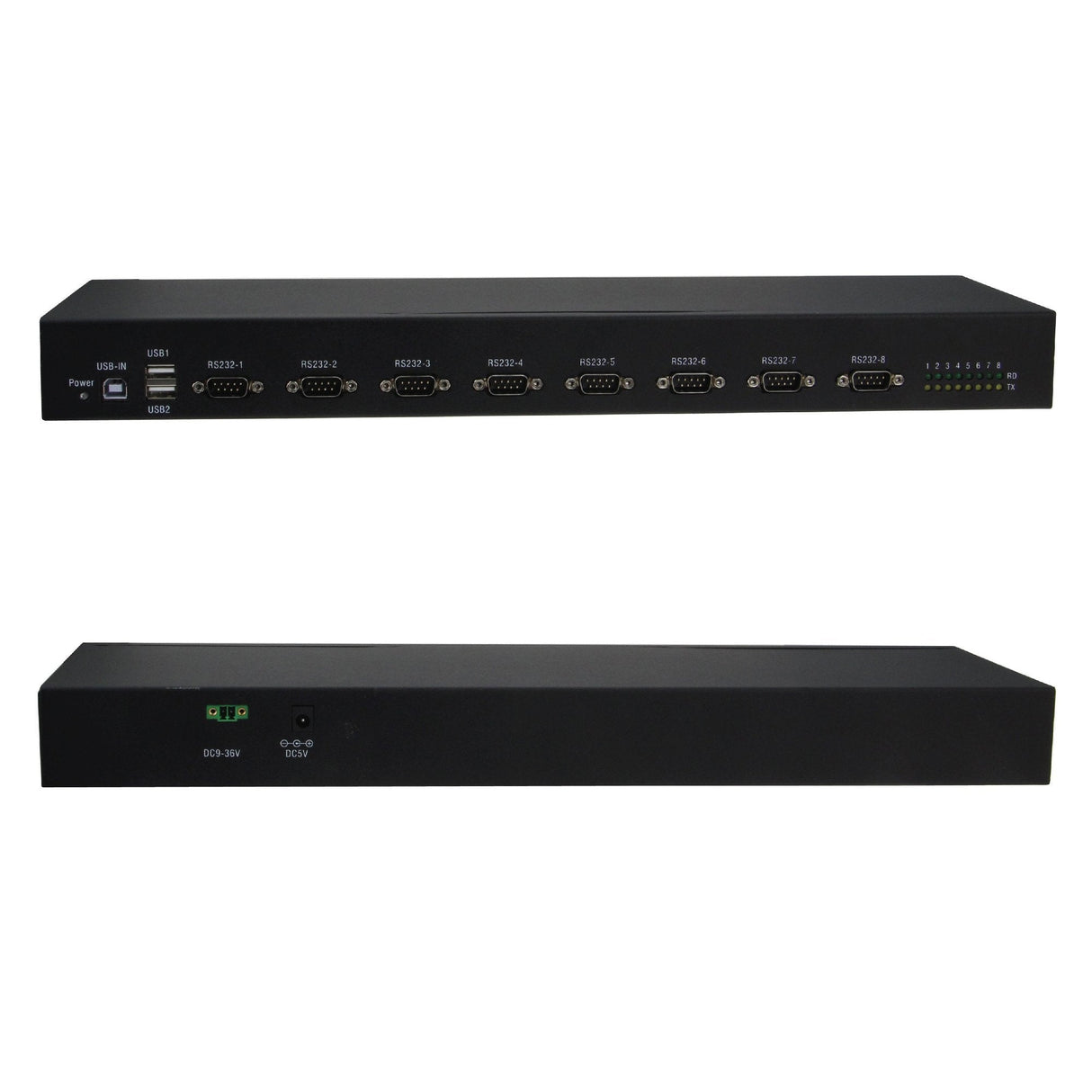 EAN 4040895006288 - RealPower 284513 convertidor, repetidor y aislador en serie USB 2.0 RS-232 Negro imagen 2
