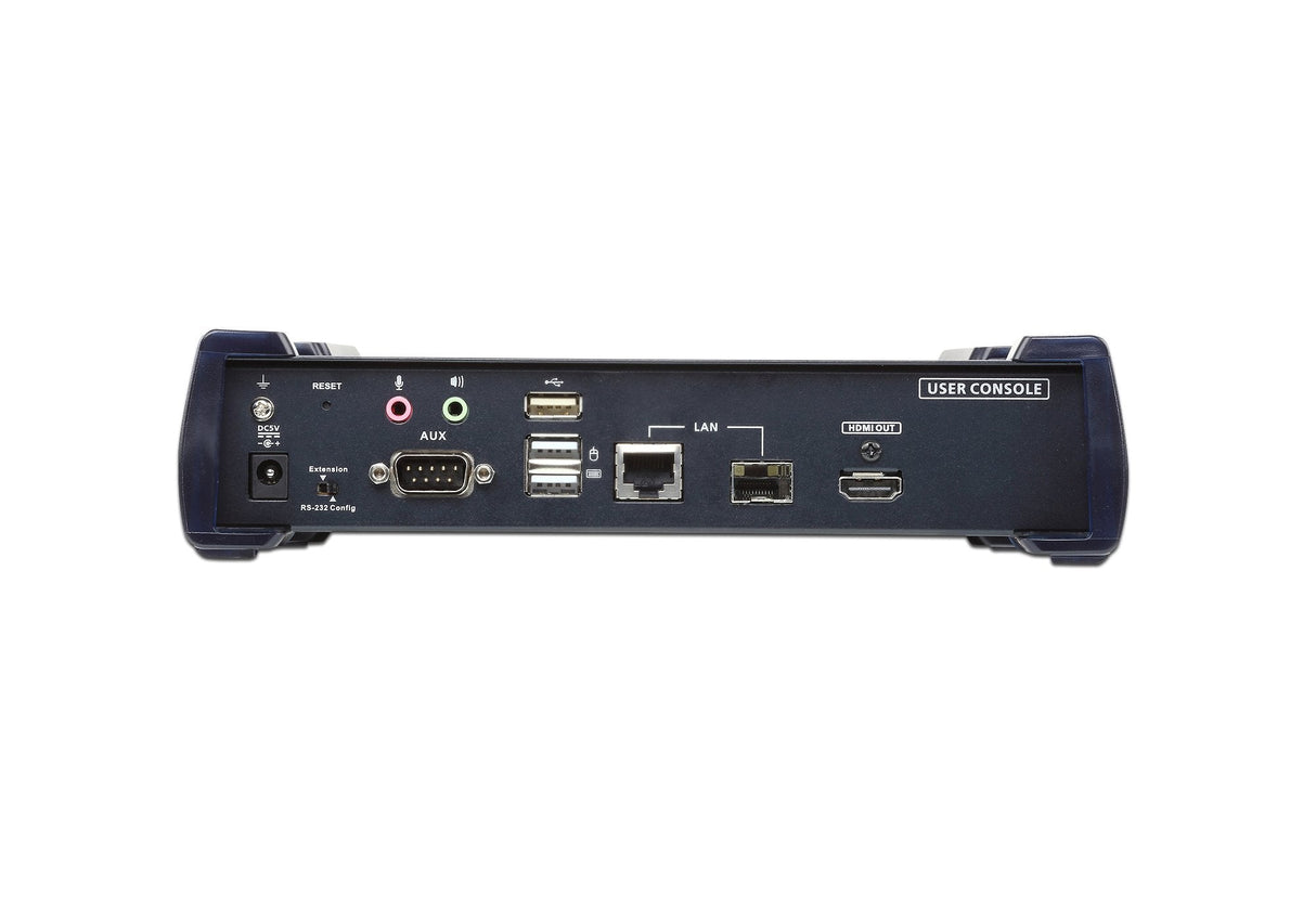 Usb 4k Hdmi Kvm Over Ip Receiver With Usb Peripheral Support, Lan Redundancy (Sfp Slot), Rs-232 Control And Audio