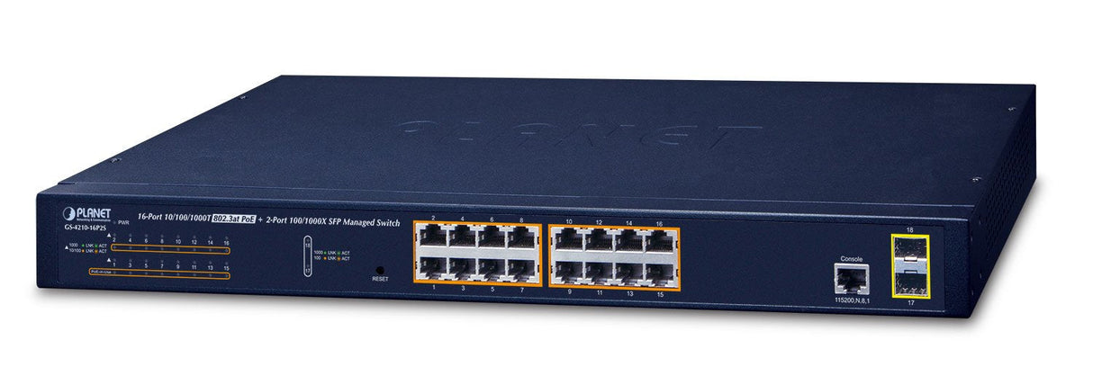 Ipv6/Ipv4, 16-Port Managed 802.3at Poe+ Gigabit Ethernet