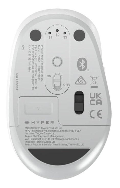 Ratón Hyper Hs2100gl Mano Derecha Bluetooth 2400 Dpi
