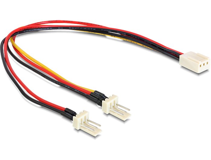 Delock Cable Molex 3 Pin A X2 Molex 3 Pin H/M (Fan) 22 Cm 89343