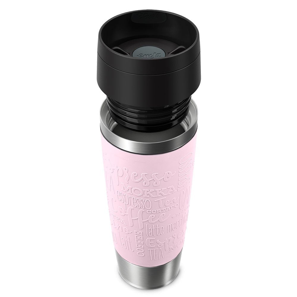 Emsa Travel Mug Taza Térmica Classic Grande Rosa Claro/Acero Inoxidable, 0,5 Litros N2022400