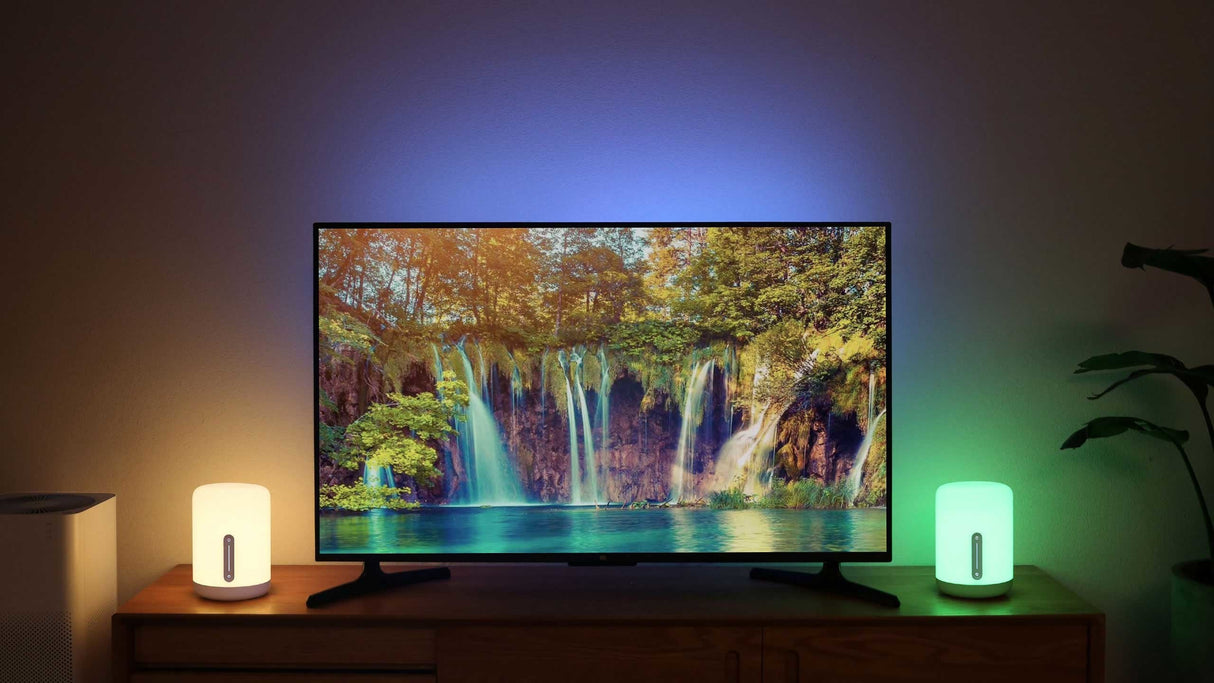 Lámpara Inteligente Xiaomi Mi Bedside Lamp 2 Rgb 400 Lumenes Wifi Bt 4.2 Luz Suave Y Nocturna Android/Ios Compatible Con Google Home/Alexa