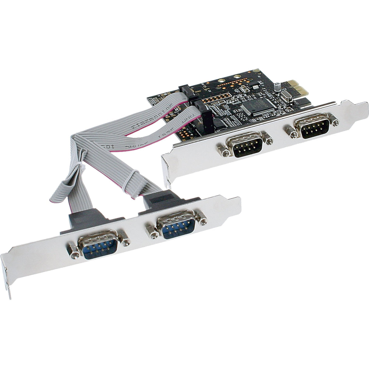 Tarjeta Pcie Pci-Express Inline 4 Puertos Serie 9 Pines