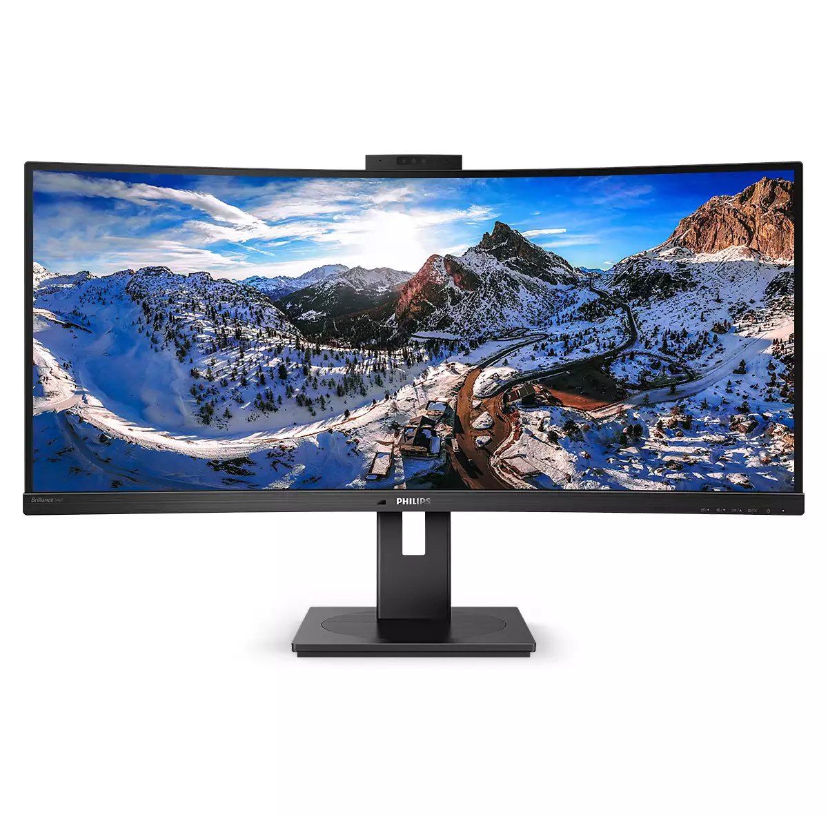 Monitor Profesional Ultrapanorámico Curvo Philips 346p1crh 34' Wqhd Webcam Multimedia Negro